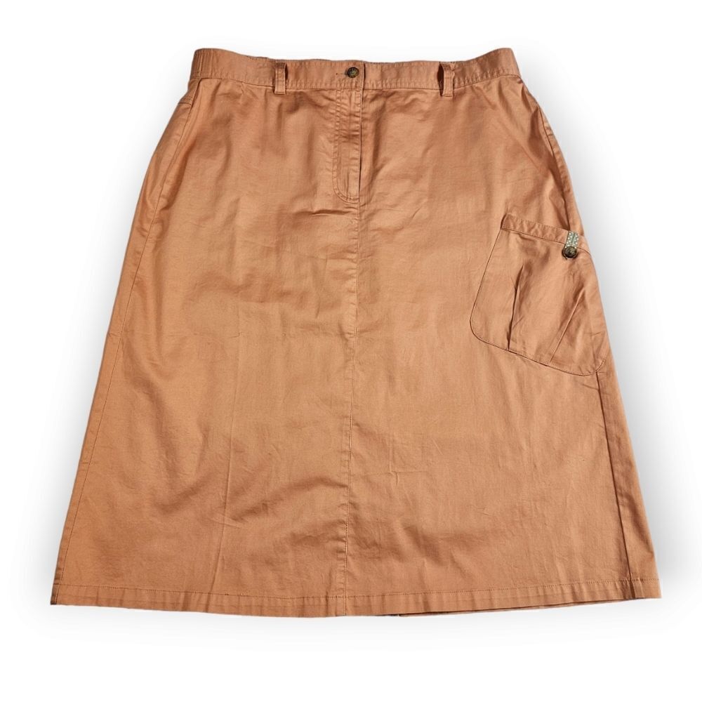 Orvis Orange Lightweight Long Midi Skirt Women's‎ Size 16